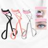 Eyelash Clip Long Lasting Curl Good Curling Effect Elastic Fitted Eye Shape Manual Press Eyelash Curler with Comb for Make Up