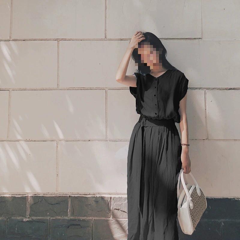 Chiffon Dress, Women's Summer Fashion Temperament, Very Fairy French Niche Knee Length Skirt