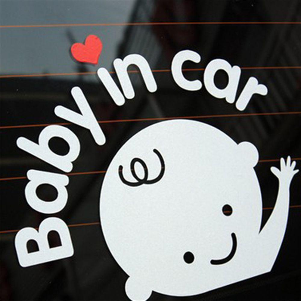 Car Accessories 3D Cartoon Window Waterproof Baby In Car Car Stickers Auto-styling Windshield
