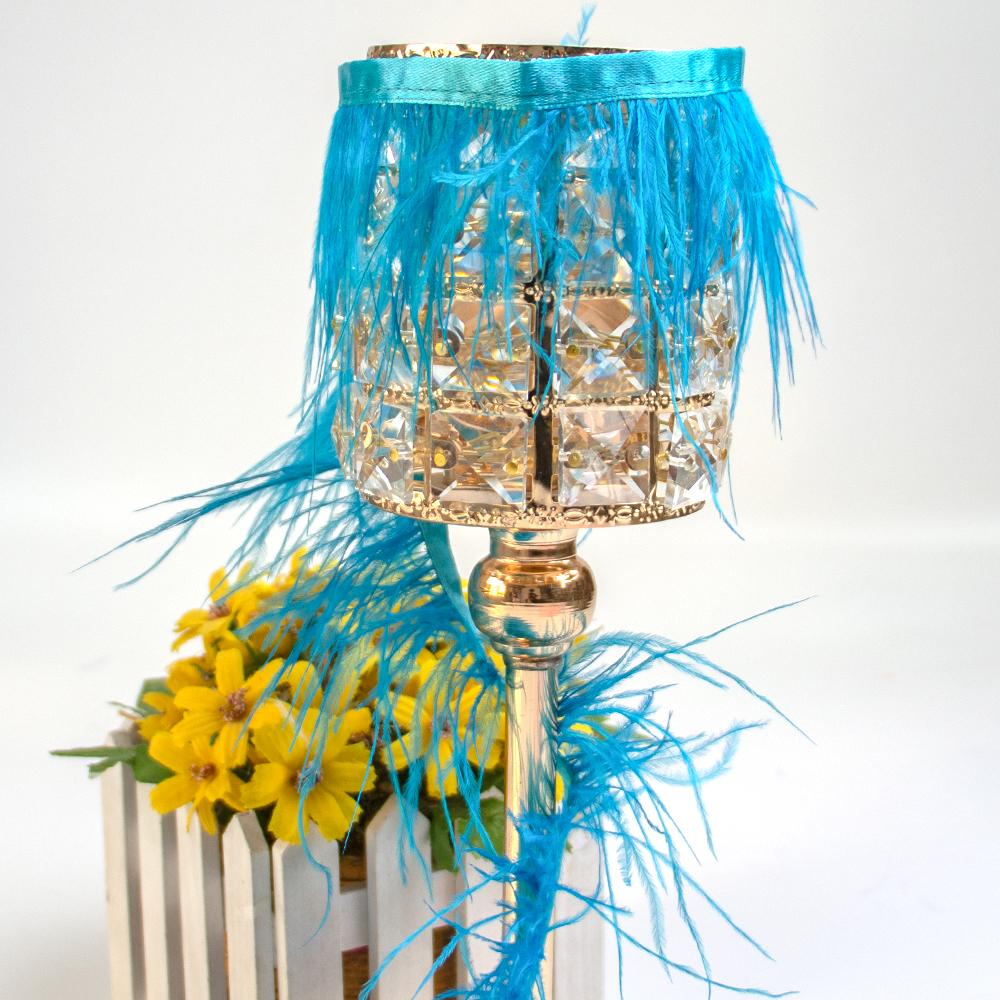 Dyed Ostrich Feather Trim Ribbon Fringe 6-8Cm Wedding Decoration Fluffy Feathers Dress Sewing Clothing 1/5/10Meter Plume Decor