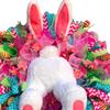 16inch Vibrant Easter Wreath Garland Front Thief Butt Ears Home decor Outdoor Decorations Ornaments