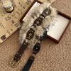 Retro Leather Fur Belt Punk Y2K Plush Waist Belt Personality Furry Waistband  Daily