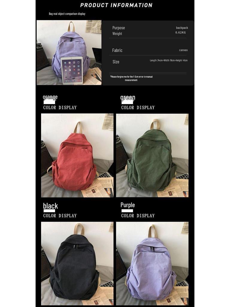 Женский ретро холщовый рюкзак: Вместительный, Прочный и Стильный для Колледжа, Путешествий и Многого Другого