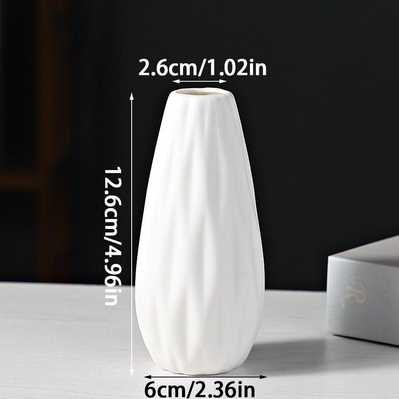 Белая мини-керамическая ваза, простая скандинавская ваза для цветов, домашняя ваза для гостиной, украшение для стола, свадебная вечеринка