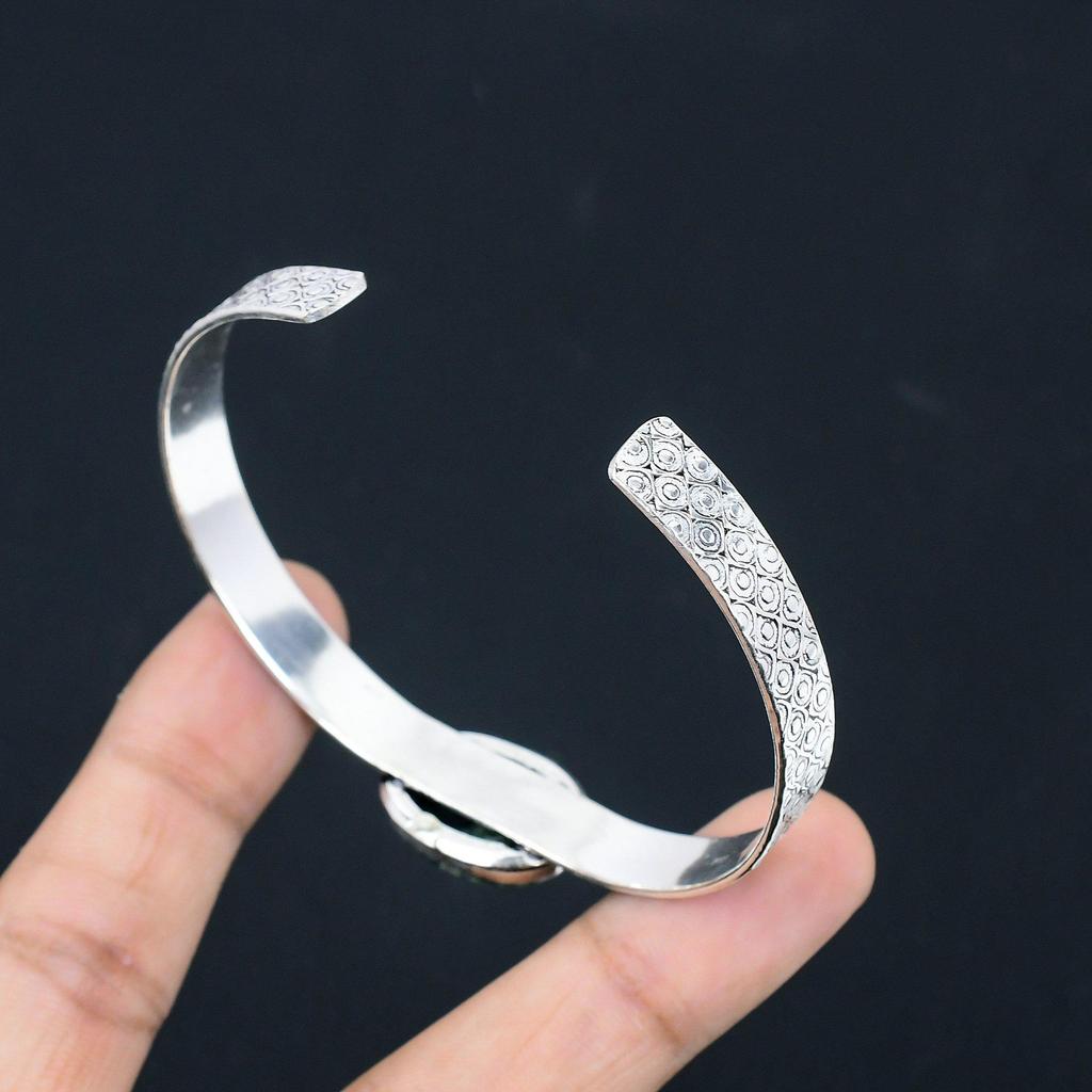Natural Kambaba Jasper 925 Sterling Silver Engagement Handcrafted Bangle Jewelry