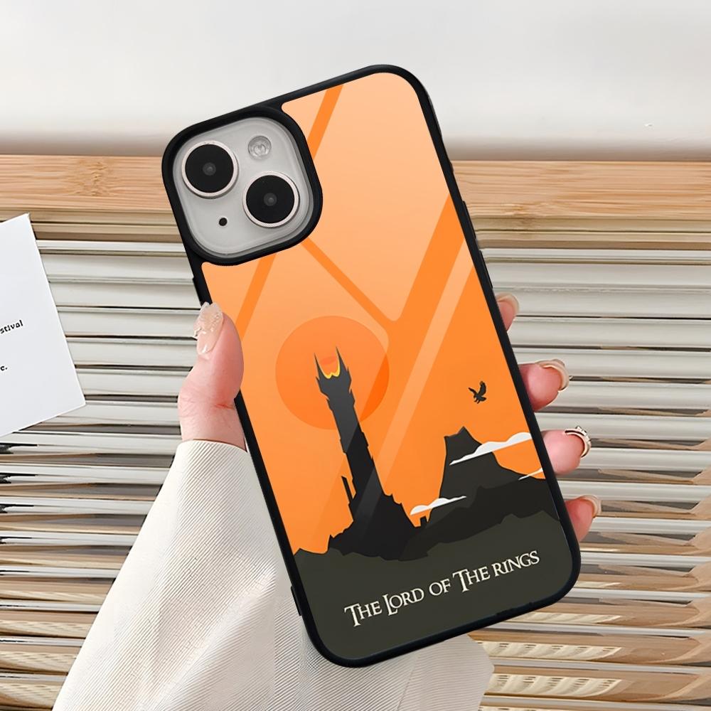 Чехол для телефона L-Властелин К-Колец Для iPhone 16 Pro 15 Pro Max 14 12 11 13 Mini 8 7 Plus X Xs XR PC+TPU Дизайнерская Крышка