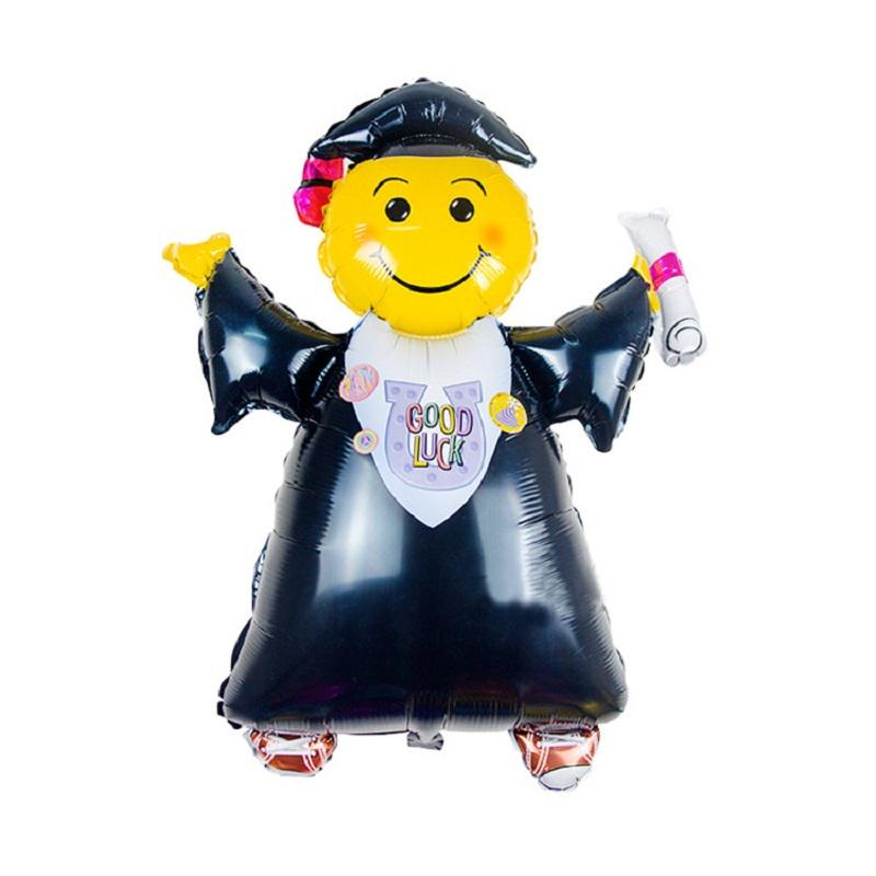 1 шт., милая кепка доктора с улыбающимся лицом, фольгированные шары, шляпа доктора, воздушные шары, детские игрушки, декор для выпускной вечеринки