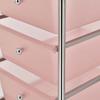 4 Drawer Trolley in Pink Plastic