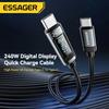 Essager USB C To USB Type C Cable 240W 5A PD 3.1 Fast Charging Charger Digital Cable For iPhone 15 Laptop MacBook Pro Xiaomi