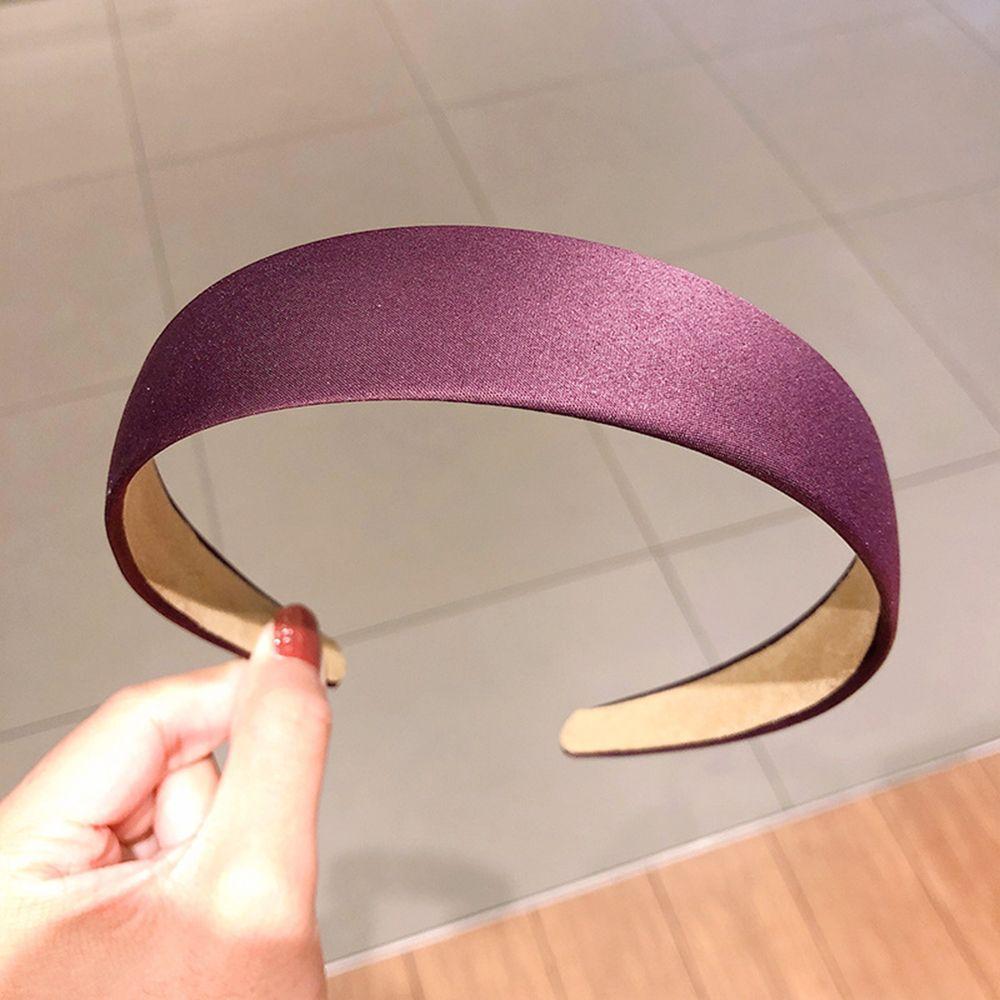 8 Colors Girls Satin Alice Hair Band Hair Hoop Wide HeadBand Fabric