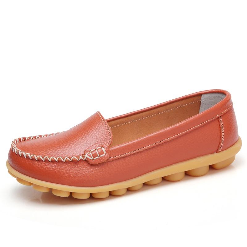 Модные женские туфли Zanpace из натуральной кожи, женские мокасины, мокасины для мам, мягкие повседневные женские туфли для вождения, балетки, туфли на платформе