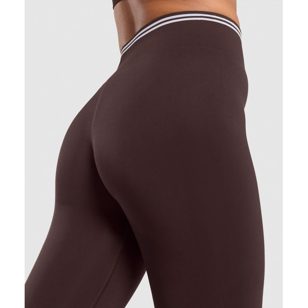 Gymshark Контрастные бесшовные леггинсы Heritage Brown B2c1h Ncnz