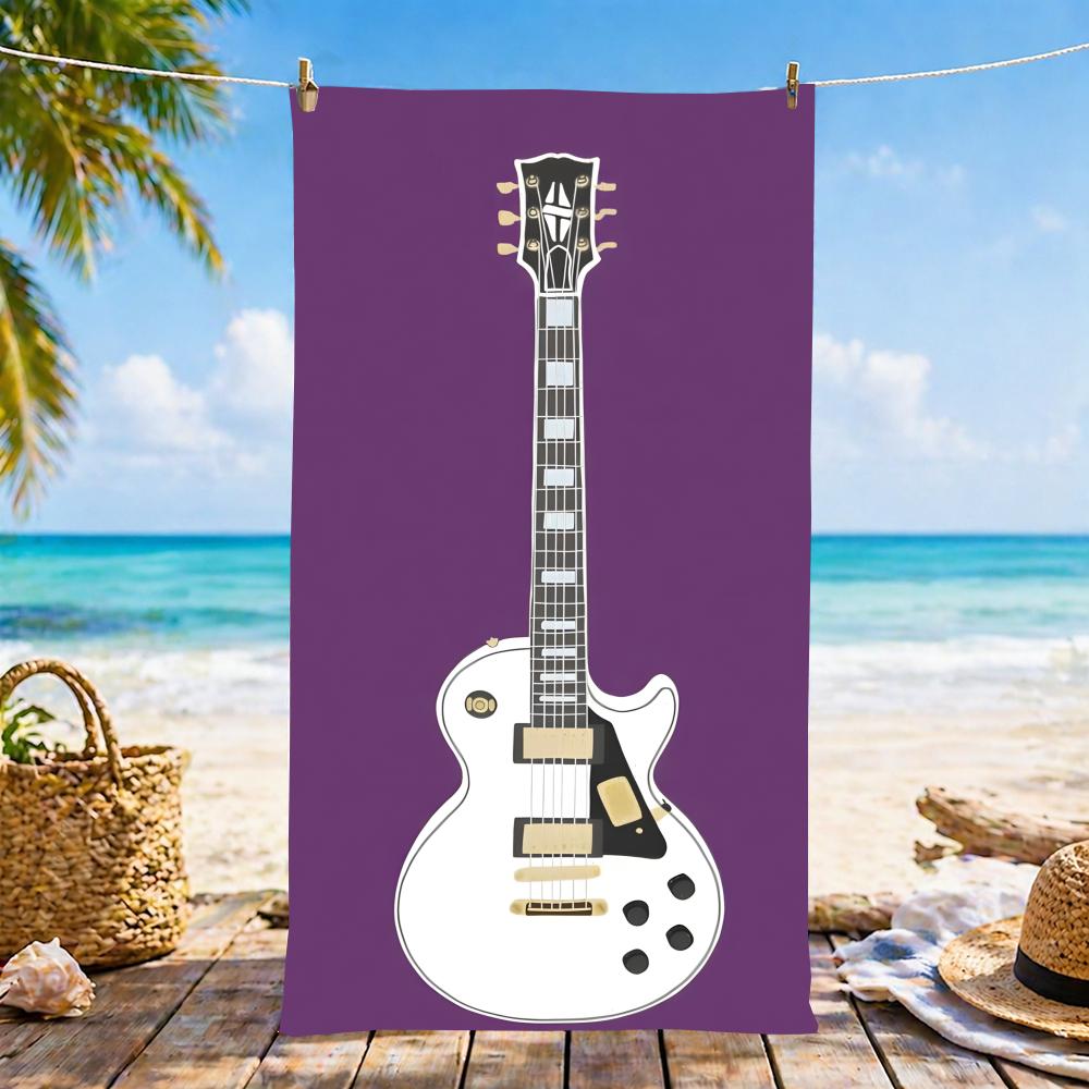 E-Espguitars-S Полотенце Микрофибра Пляжное Полотенце, Быстросохнущее, Не Прилипает Песок, Ультратонкое Волокно, Супер Мягкое.