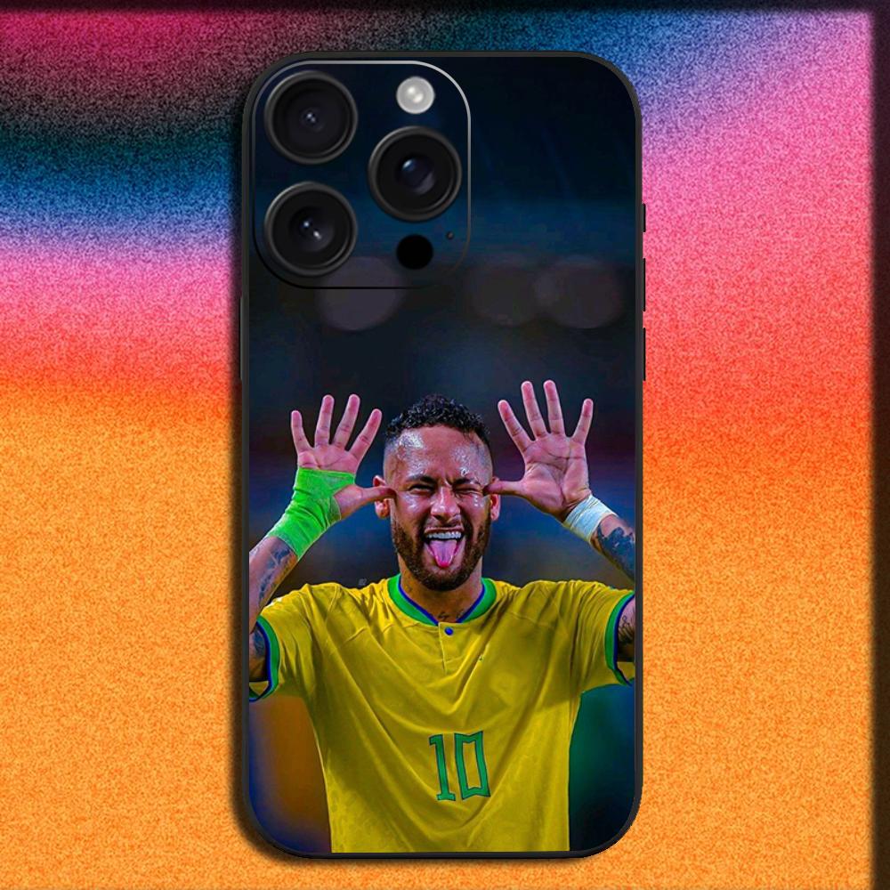 Футбольный чехол для телефона N-NeYmAr 10 для iPhone 16,15,14,13,12,11,Pro,XS,Max,XR,Plus,E,Mini Мягкий черный чехол