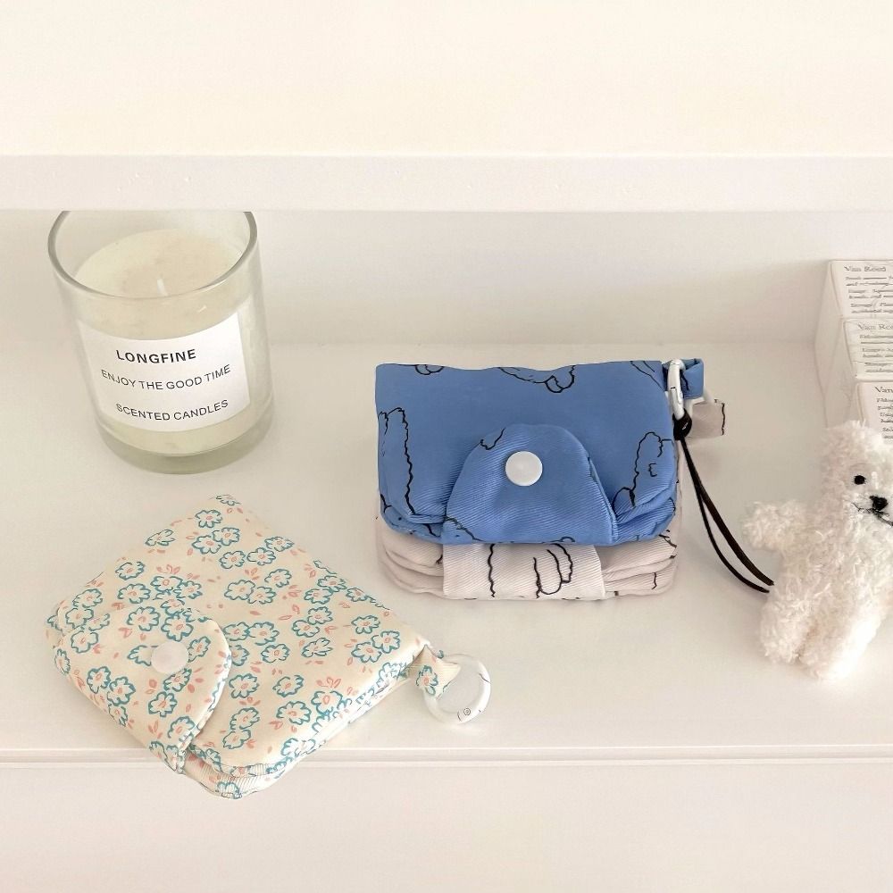 Милый студенческий кошелек для монет, простая карта, цветочный корейский модный кошелек, держатель для карт для девочек, портативная милая маленькая сумка для хранения