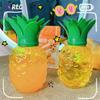Grade Plastic Cartoon Fruit Water Bottle Strawberry Pineapple Watermelon Summer Straw Cup Drinkware