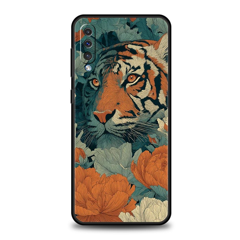 Чехол для телефона Samsung Galaxy A56 A36 A26 A16 A06 A54 A42 A34 A24 A22 A20 A12 A40 A50 5G Мягкий ТПУ Чехол Мультяшный Рисунок Тигра