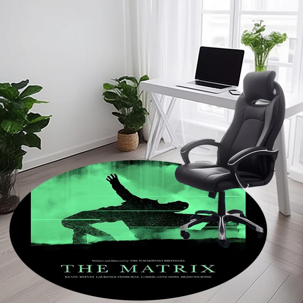 1 шт. Круглый ковер The Matrix Office, Под офисные стулья, Спальня, Гостиная, Декор для дома, Декор комнаты, Доступен в различных размерах