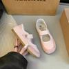 Summer New Flat-bottomed College Style Casual Shoes Velcro Mary Jane Shoes Shallow Mouth Outer Wear Single Shoes