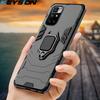 KEYSION Shockproof Case for Redmi 10 10 Prime Note 10 Pro 10T 5G Ring Stand Phone Back Cover for Xiaomi POCO X3 GT M3 Pro F3 GT