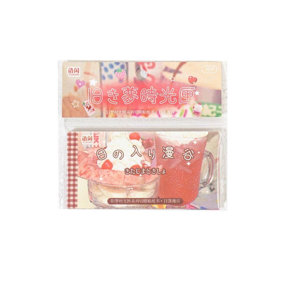30 Sheets DIY Decoration Sticker Cute Stationery Sticker Kawaii Die-cutting Sticker Kids Gift