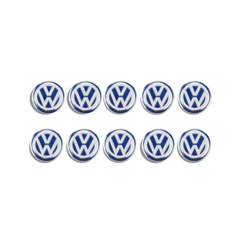 2026 Горячие Для Volkswagen VW 5/10 шт. 14 мм Значок Логотип Металлические Наклейки На Ключ Автомобиля Для VW GTI Polo Golf Passat Tiguan Arteo