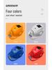 Green Forest Solar-Powered Safety Helmet: Dual Fans, Bluetooth, Light, Sunshade for Construction