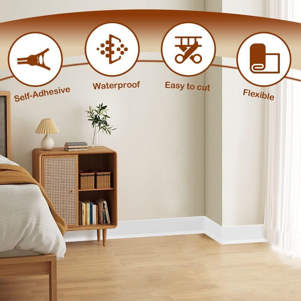 Самоклеящийся плинтус молдинг отделка гибкая линия талии обои гостиная