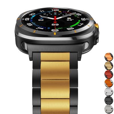Без зазоров Браслет из нержавеющей стали для Samsung Ultra Watch 47 мм Титановые Оранжевые Металлические Ремешки для SAMSUNG Galaxy ULTRA 7 47 мм Ремешок
