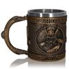 Кружка с черепом воина викинга с вкладышем из нержавеющей стали, средневековая пивная кружка, кружка для кофе, 550 мл GRGR