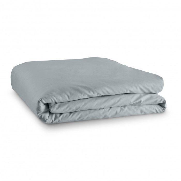 Plain Light Grey Duvet Cover 260 X 240 Cm / 100% Cotton / 57 Threads/cm² for "King Size" Double Bed