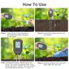 Dual-needle Soil Tester 3/5 in 1 Soil PH Meter Multifunctional Fertility/Moisture/PH/Temp/Sunlight Detector with Backlight