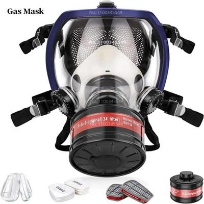 Полнолицевой респиратор Противогаз 40 мм фильтрующий элемент с активированным углем Подходит для паров Химикаты, аэрозольная краска, тактика выживания