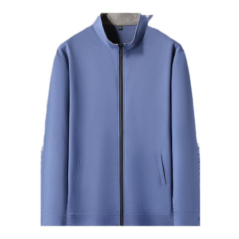 Весенняя новая молодежная мужская куртка в корейском стиле, однотонная, хлопковая, универсальная, свободная, с воротником-стойкой, на молнии, толстовка для мужчин