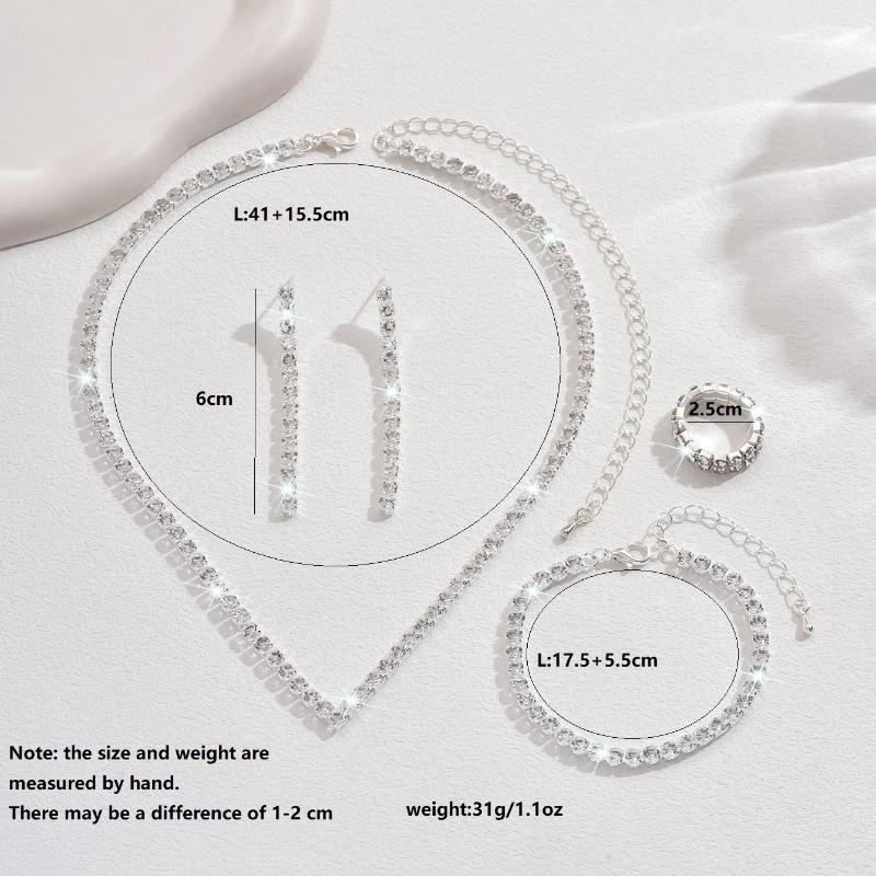 Нишевая индивидуальность Высококлассный стиль Универсальное колье-когтистая цепочка Серьги-пусеты Браслет Набор из трех/четырех предметов