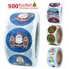 500pcs 1inch Round Christmas Santa Snowman Seal Stickers Scrapbook Diary Stationery Thank You Sticker Birthday Party Christmas Decor AVE