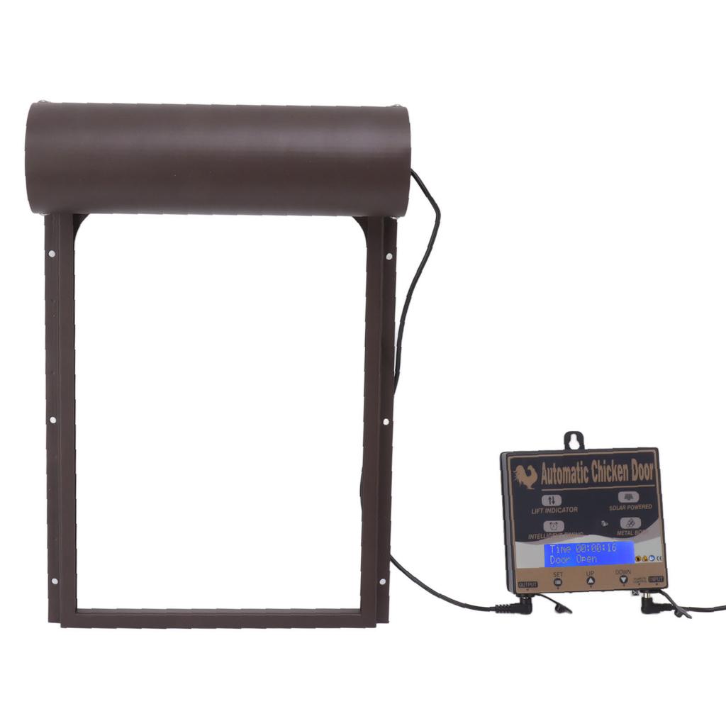 Автоматическая дверь курятника Программируемый алюминиевый открыватель двери курятника с таймером, датчиком света, пультом дистанционного управления, 3 режима