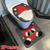 2PC/Set Santa Toilet Seat Cover Christmas Decorations Rug Set Christmas Mats Creative Red Green Gift Multiple Options Available