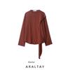 Araltay New Arrival Fashion Style Women's Clothing Fashion All-Match Minimalist Casual Style Bow Tie Neckline Elegant Smock Top