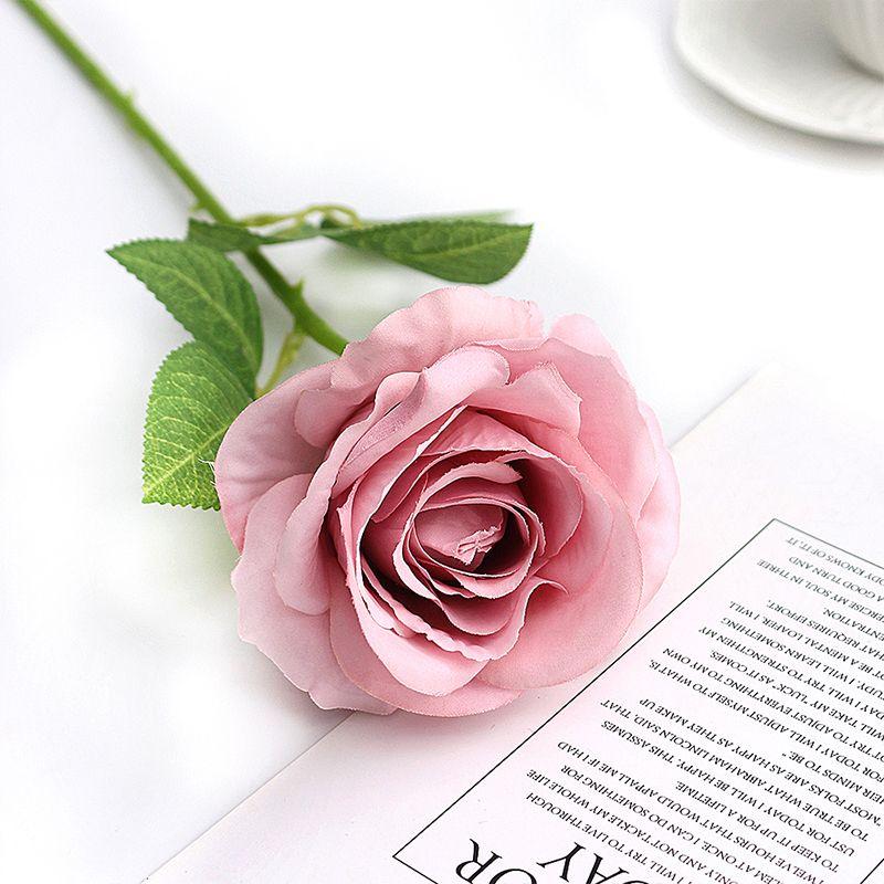 5pcs Rose Artificial Flowers Bouquet Silk Flowers Wedding Marriage Decoration Supplies Fake Flower for Garden Home Decor Outdoor