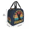 Life Is Better With A Podenco Insulated Lunch Bag for Women Kids Portable Food Boxes Thermal Lunch Box Tote