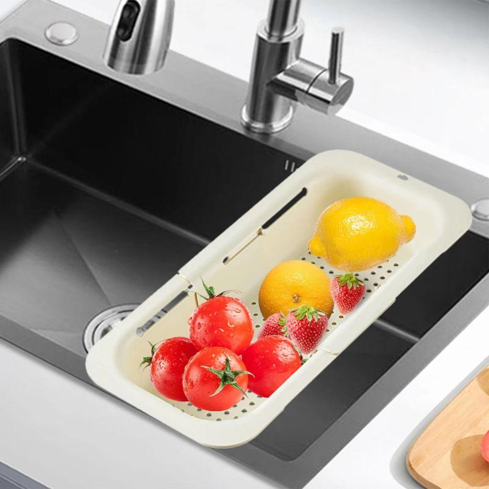 Регулируемая раковина для мытья овощей без BPA, подставка-сушилка для раковины, корзина для мытья, корзина для слива, мытье фруктов