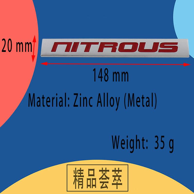 Premium NOS NITROUS Oxide Systems for Universal car Engine Hood Fender trunk Tail Rear Bonnet Nameplate Decal Emblem Badge Sticker