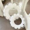 1pc Transparent Flower Pattern Inflatable Swimming Ring, PVC Portable Water Floating Ring, For Outdoor Seaside, Pool Party