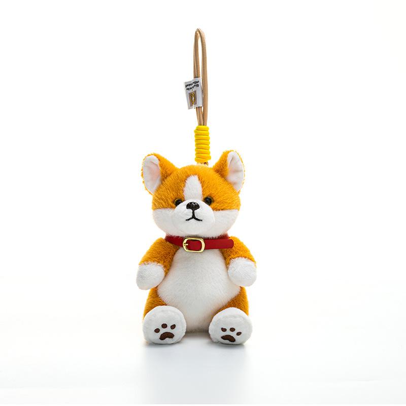 Hand Pot Corgi Plush Pendant Puppy Doll Plush Toy Dog Doll Backpack Hanging Birthday Presents