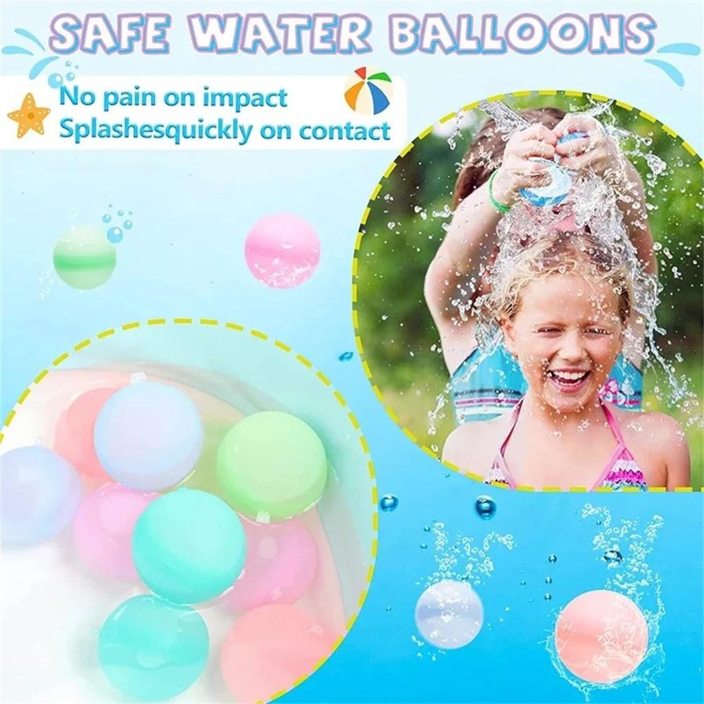 Многоразовые водяные шарики для детей Без магнитов Силиконовые Герметичные Наполняемые Водные шарики-брызгалки Летние Водные игрушки для улицы