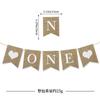 Baby Birthday 1 Year Old Banquet Party Dining Chair Arrangement Banner One Imitation Linen Flag Customization