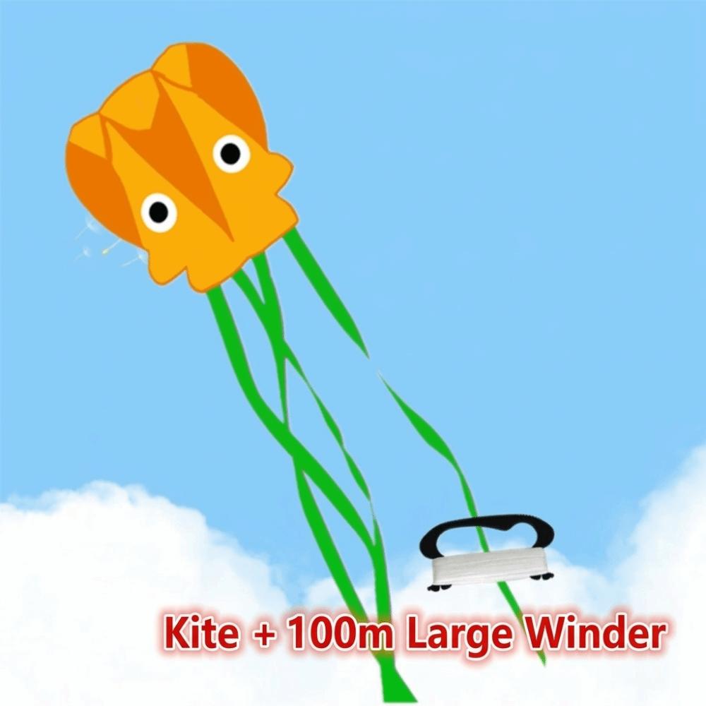 Good Flying Octopus Kite Easy to Fly Children's Pocket Kite Durable 3D Soft Kite  Beach Garden