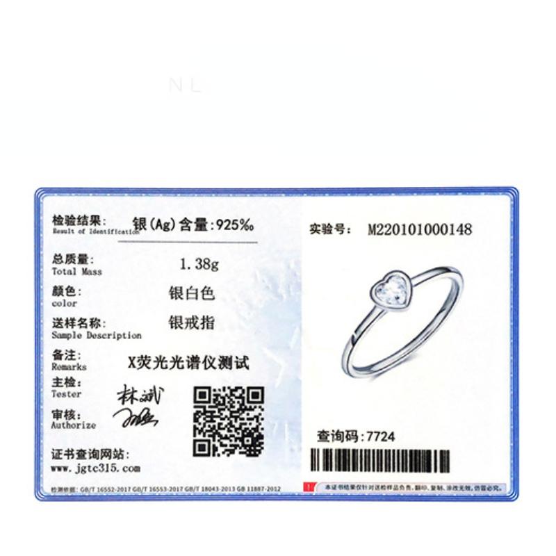 Tancise Classic 925 Sterling Silver Zircon Ring Ladies Jewelry Wedding Promise Party Gift