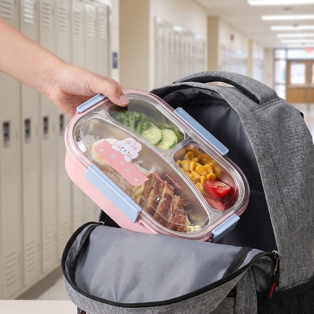 304 Stainless Steel Insulated Lunch Box Food Grade Sealed Leak-Proof Food Storage Box Large Capacity Microwave Safe